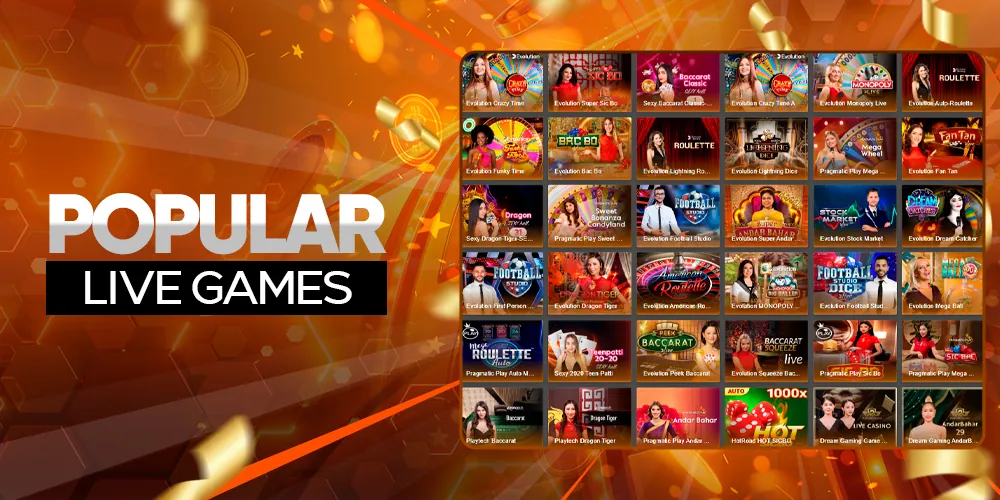 Popular live casino games