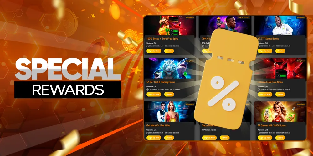 Special bonuses for sports betting